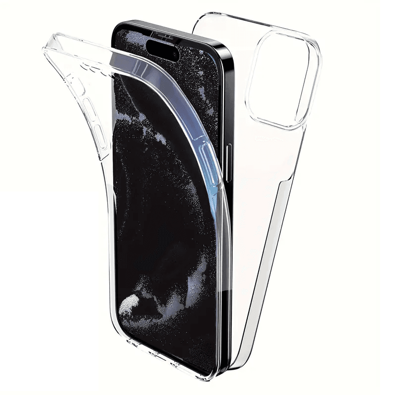 Husa protectie iPhone 12 Mini (fata + spate) Fully PC & PET 360°, rosu inchis 1