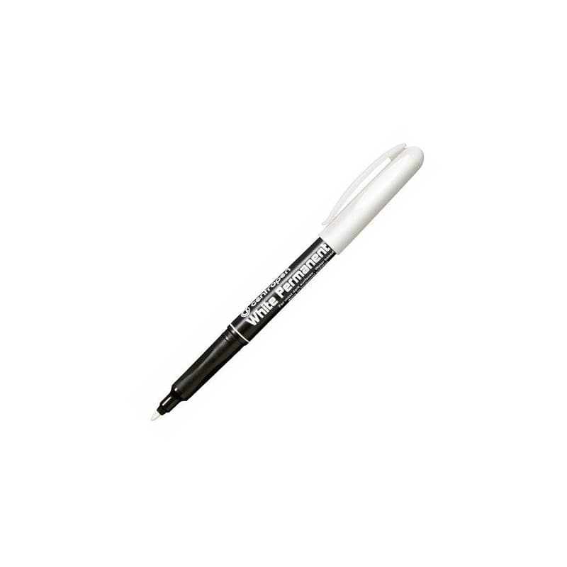 Marker permanent Centropen 2686, varf rotund, 1.2mm, alb