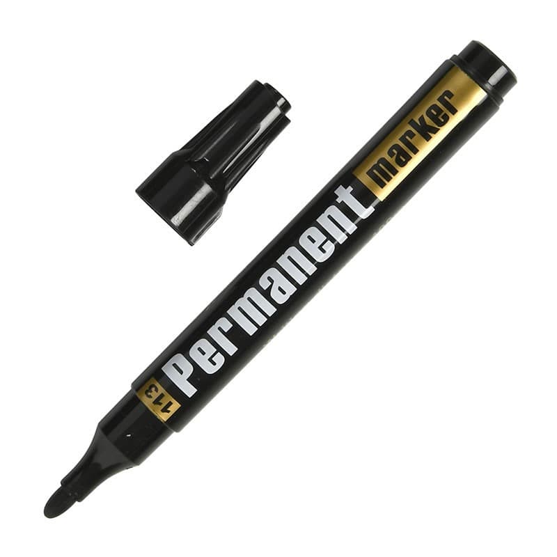 Marker permanent CNX G-113, varf rotund, negru 1