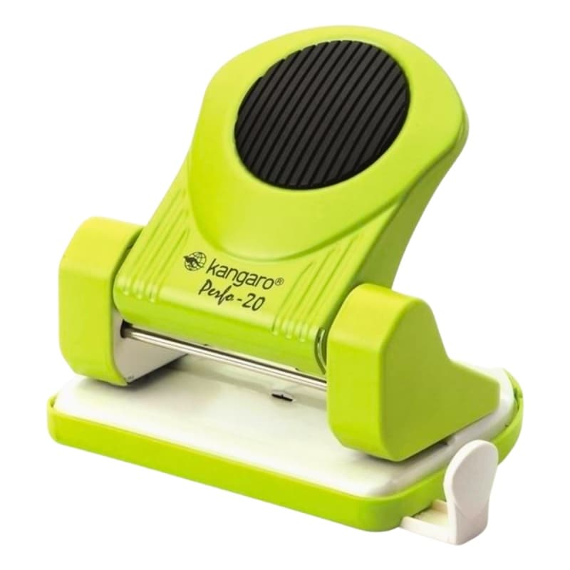 Perforator Kangaro Perfo-20, 20 coli, metalic, verde 1