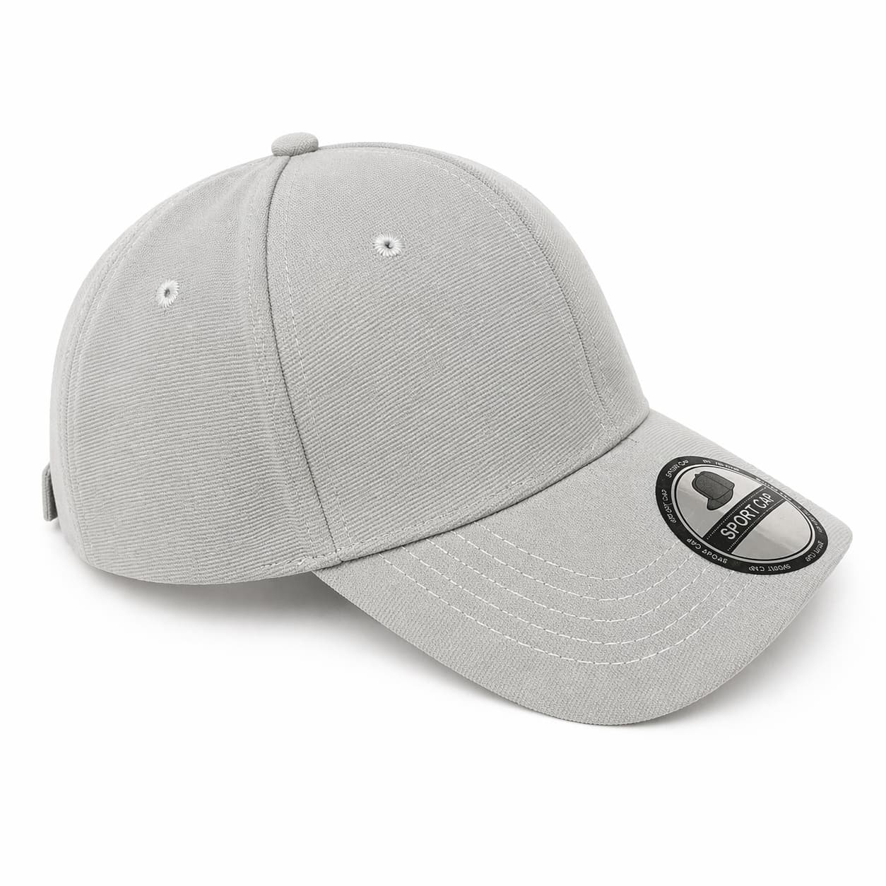 Sapca gri reglabila unisex, stil casual simplu 1