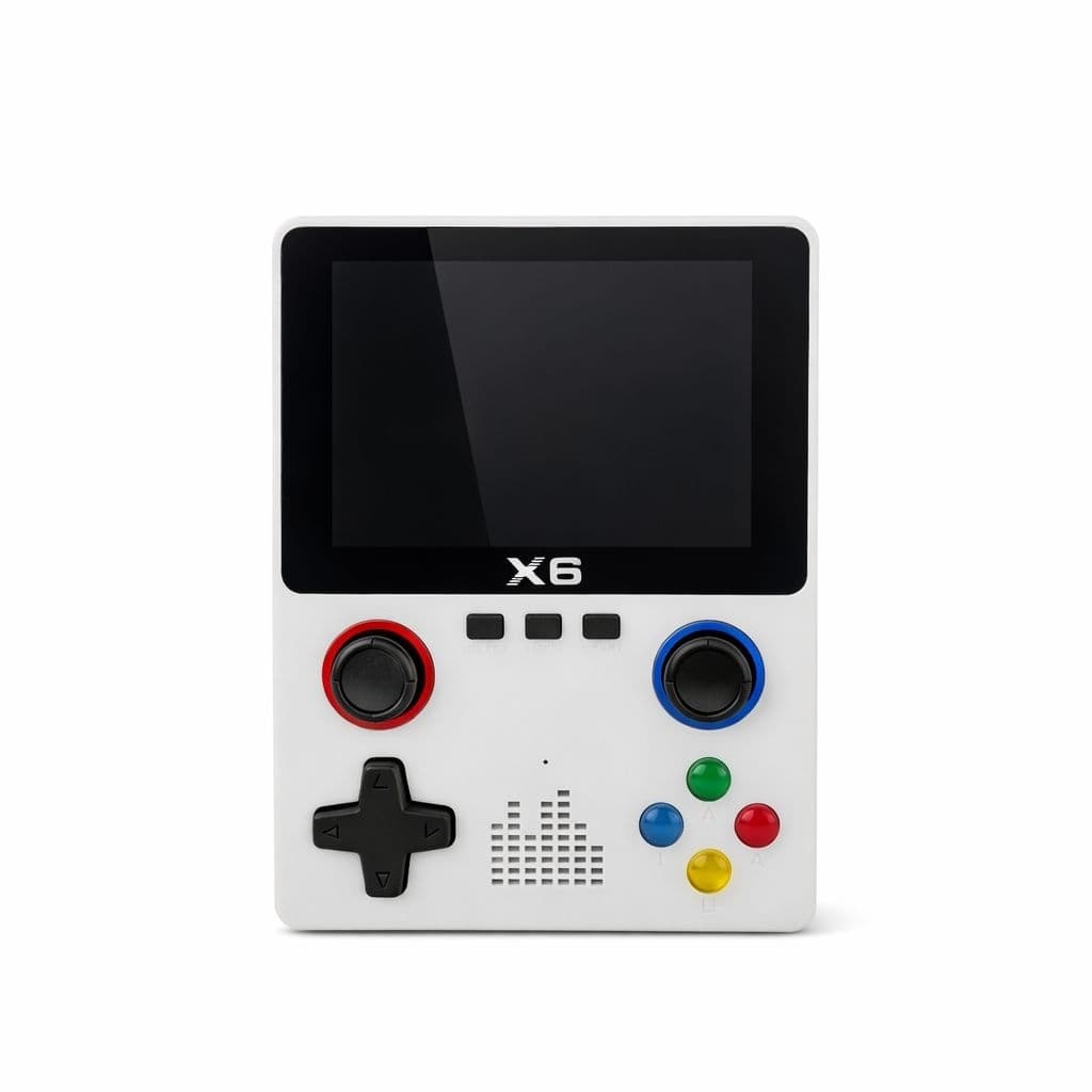 Consolă de jocuri portabilă retro, plastic, X6, Alb 1