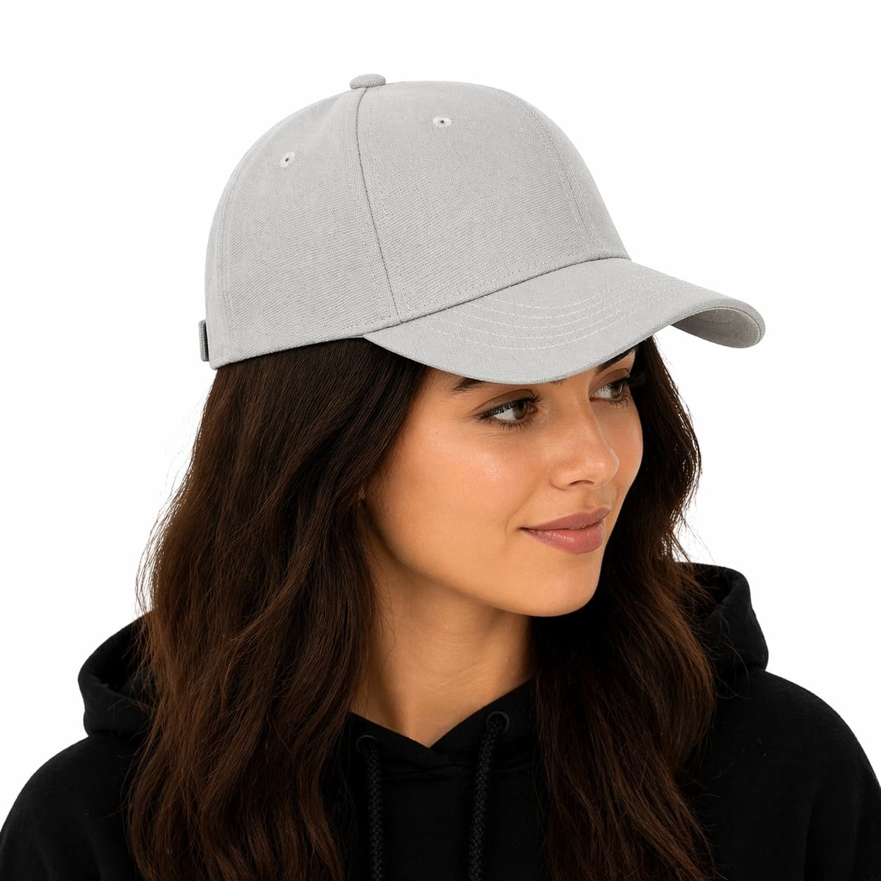 Sapca gri reglabila unisex, stil casual simplu 2