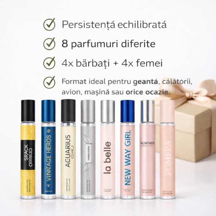 Set 8 Parfumuri Travel 35 ml – Colecție Femei &amp; Bărbați (4+4) | Inspirate din Branduri Celebre | Ideal pentru Voiaj, Vacanțe și Geantă – Montage Brands 2