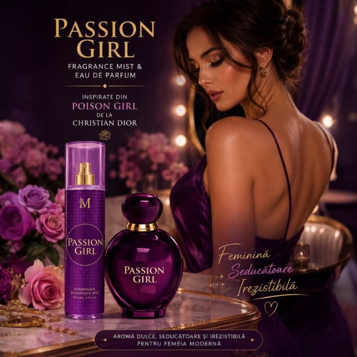 Passion Girl Fragrance Mist &amp; Eau de Parfum pentru Femei 100 ml – Inspirat din Poison Girl de la Dior  Montage Brands 4