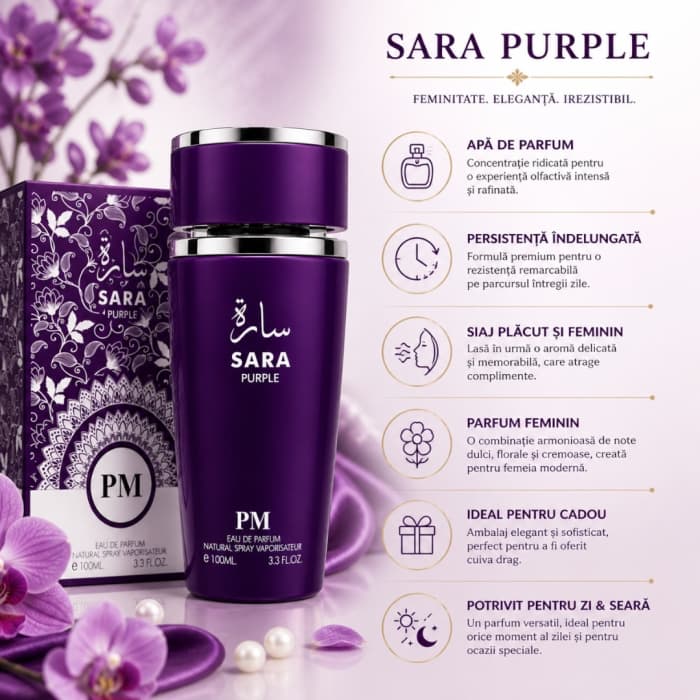 Parfum Sara Purple Perfume Mania – Apă de Parfum 100 ml pentru femei 3