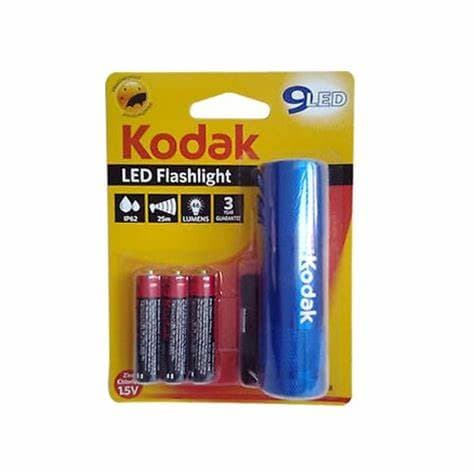 Lanterna Kodak 9 LED-uri, 46 lumeni, carcasa metalica, baterii incluse, albastra 2