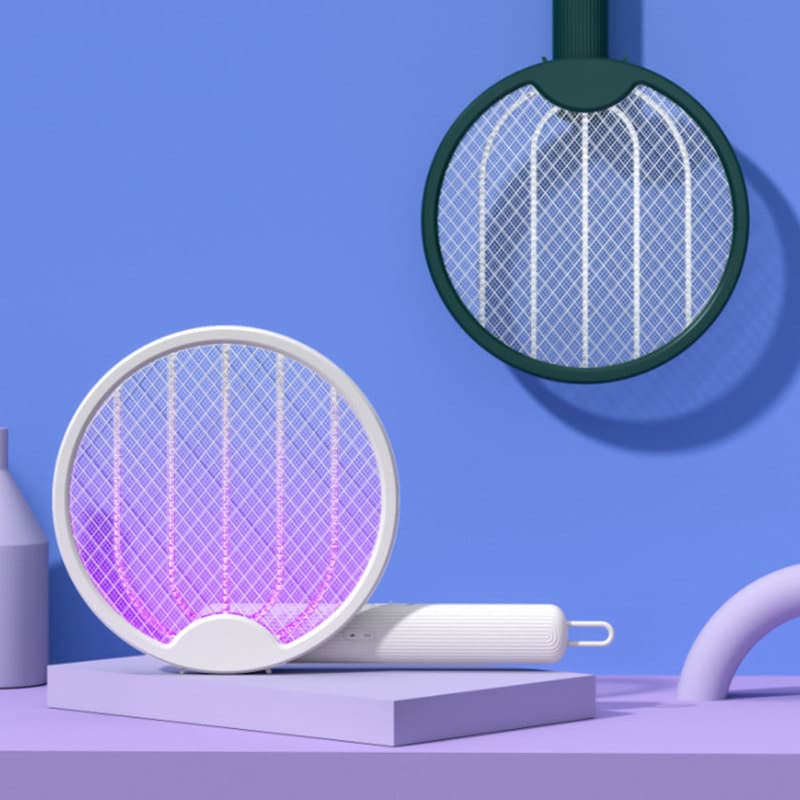 Paleta cu lumina UV impotriva tantarilor si alte insecte, alimentare USB, picior pliabil, alba 2