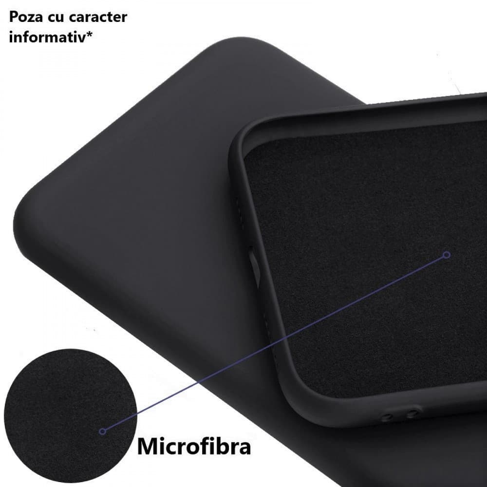 Husa Samsung Galaxy A13 5G / A04s / A04, Luxury Silicone, protectie camera, catifea in interior, albastru inchis 2
