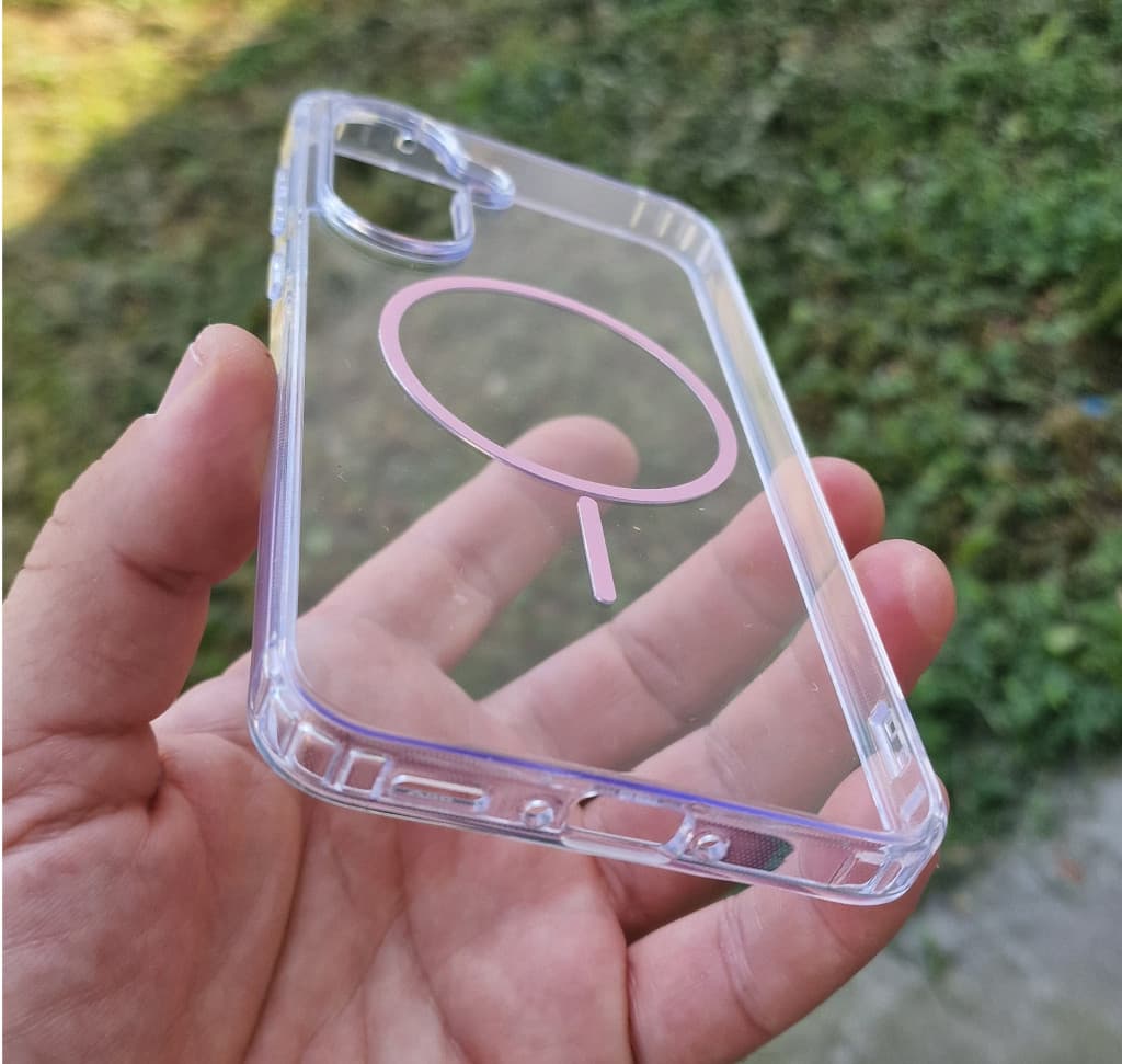Husa protectie Samsung Galaxy A26, Colorful MagSafe, TPU, clear pink 3