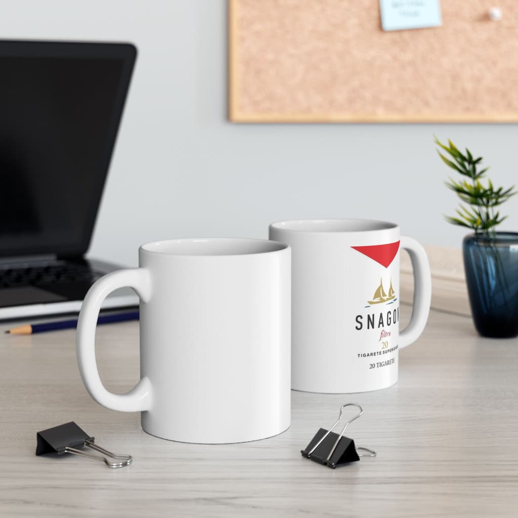 Cana ceramica personalizata, mesaj "Snagov", 330 ml, alba 4