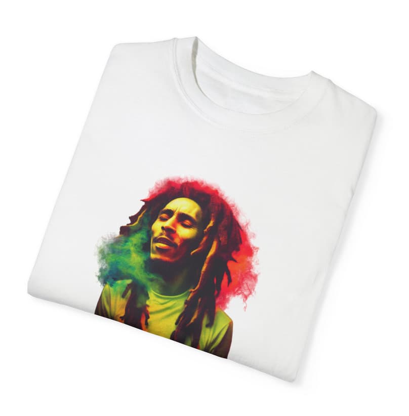 Tricou personalizat alb, copii/adulti, design Bob Marley, modal, diverse marimi 3