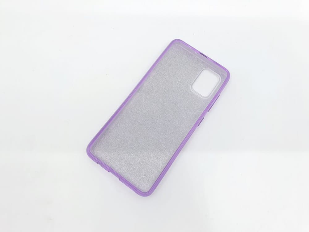 Husa Flowers Glitter pentru Samsung Galaxy S20 Ultra, cu mesaj, mov 4