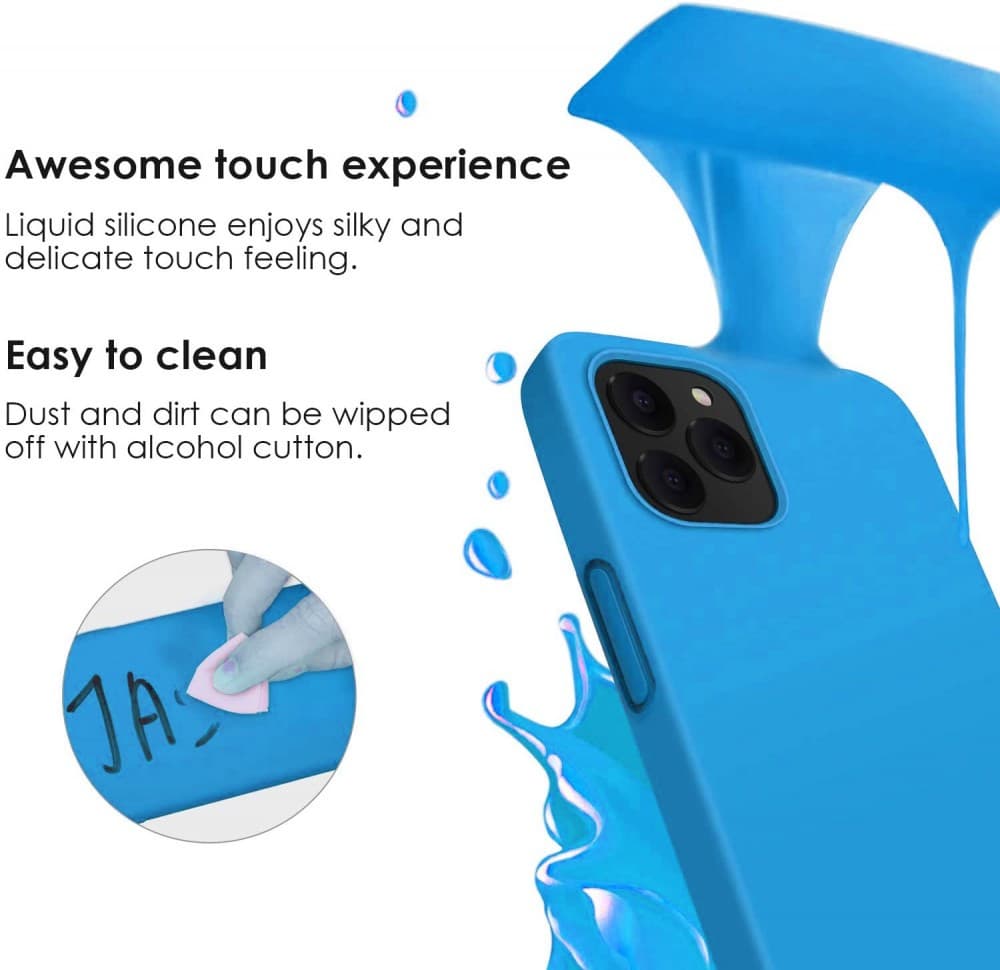 Husa Oppo A72 5G Luxury Silicone, catifea in interior, protectie camere, albastru 4