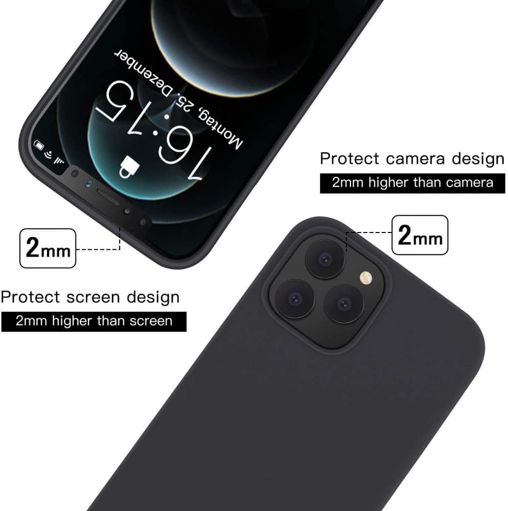 Husa Samsung Galaxy A23 5G, Luxury Silicone, catifea in interior, protectie camere, neagra 3