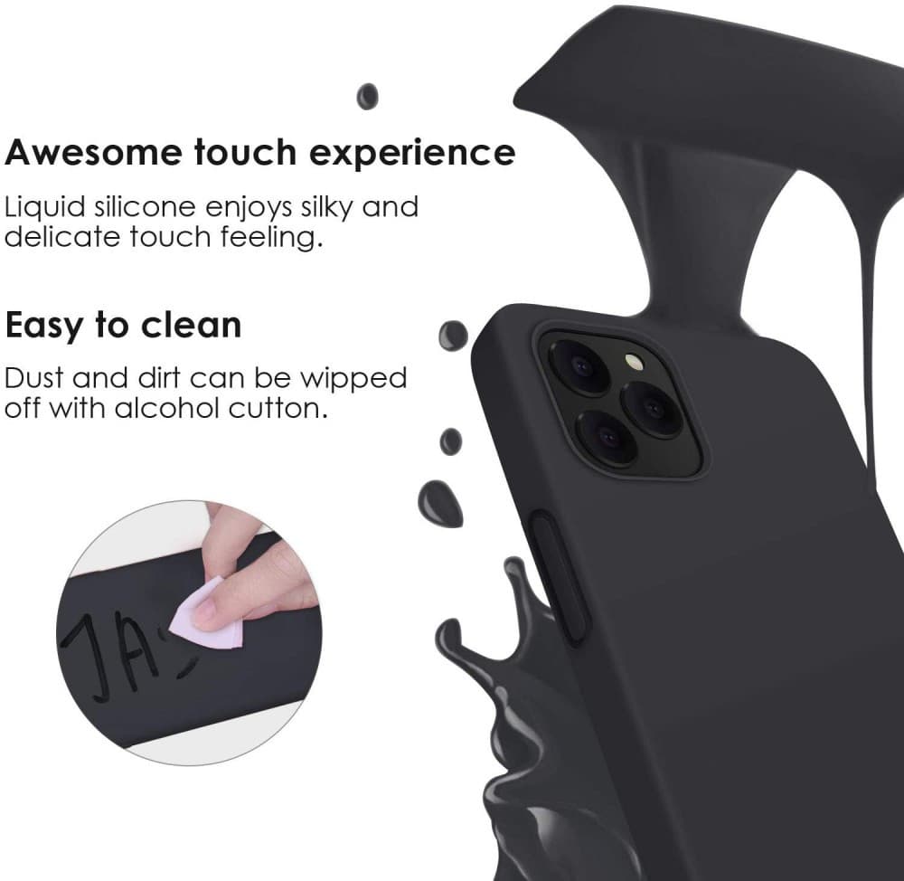 Husa Samsung Galaxy A23 5G, Luxury Silicone, catifea in interior, protectie camere, neagra 4