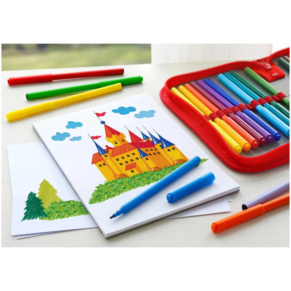 Set carioci Faber-Castell, 12 culori, super washable 2
