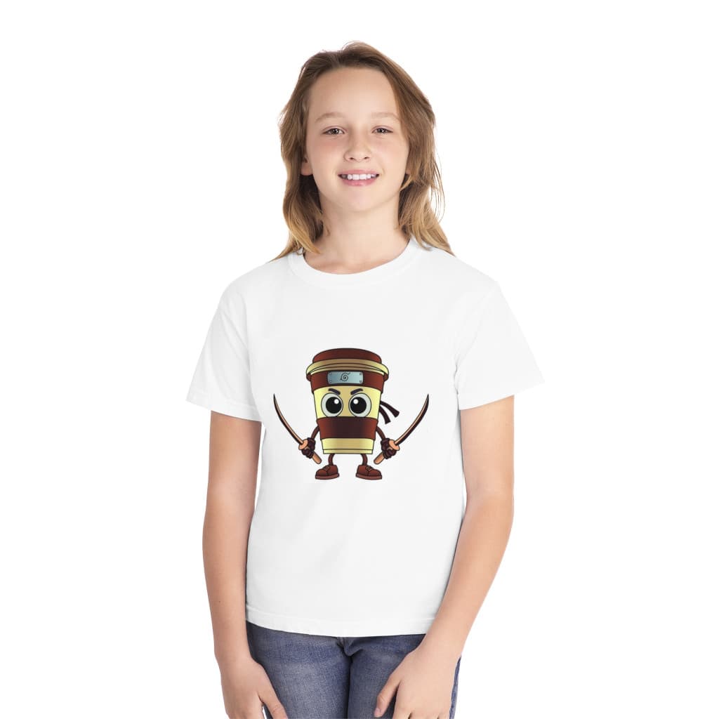 Tricou personalizat alb, copii/adulti, design Cappuccino Assassino 4, modal, diverse marimi 3