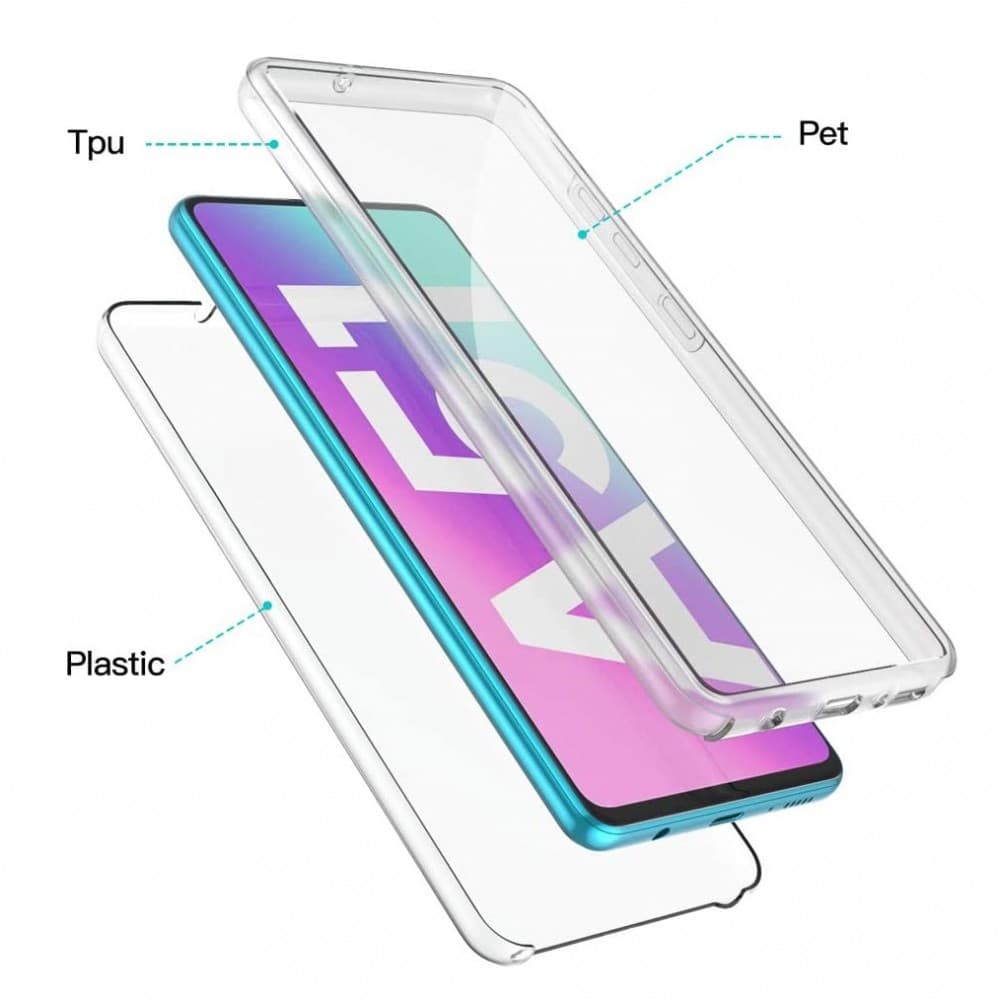 Husa protectie Samsung Galaxy J2 Core (fata + spate) Fully PC & PET 360°, transparenta 2