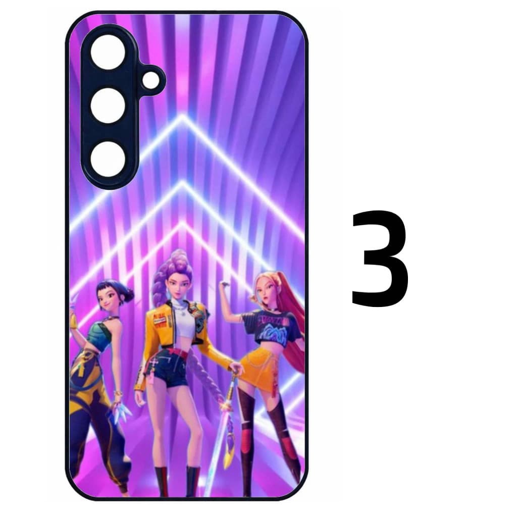 Husa protectie Samsung Galaxy A52, Colorful Aluminium TPU, KPop Demon Hunters, diverse modele 4