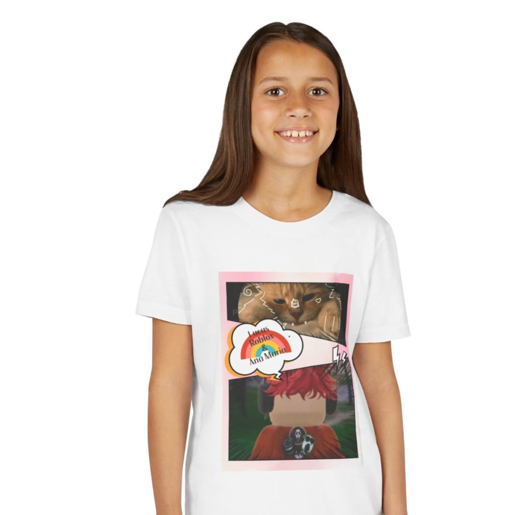 Tricou personalizat alb, copii/adulti, design Ana si Lucas, modal, diverse marimi 2