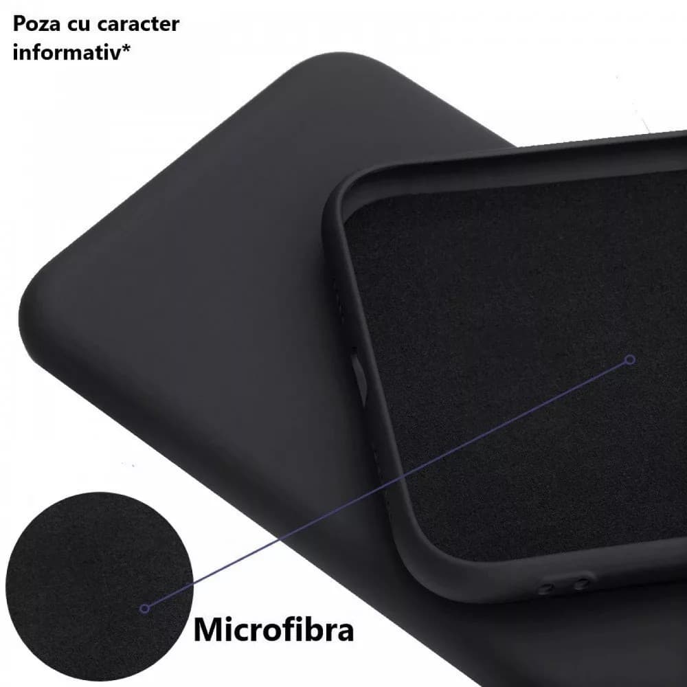 Husa Samsung Galaxy S22, Luxury Silicone, catifea in interior, protectie camere, neagra 3