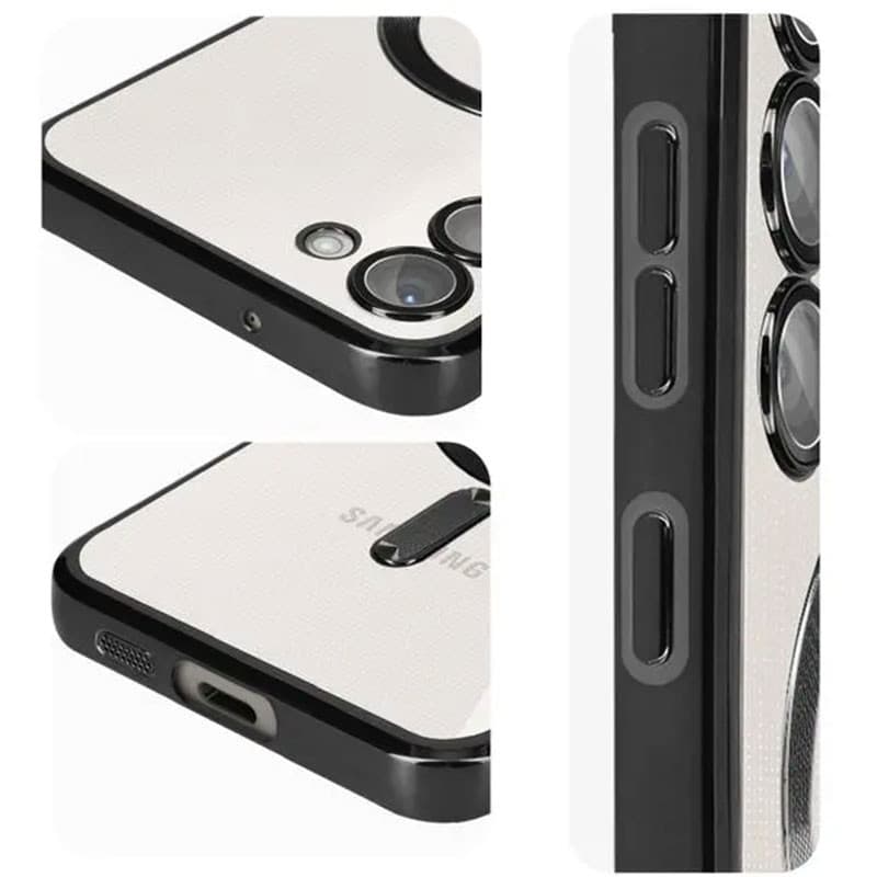 Husa Samsung Galaxy S21 Plus, Electroplating Magsafe TPU, protectie camera, margini negre 3