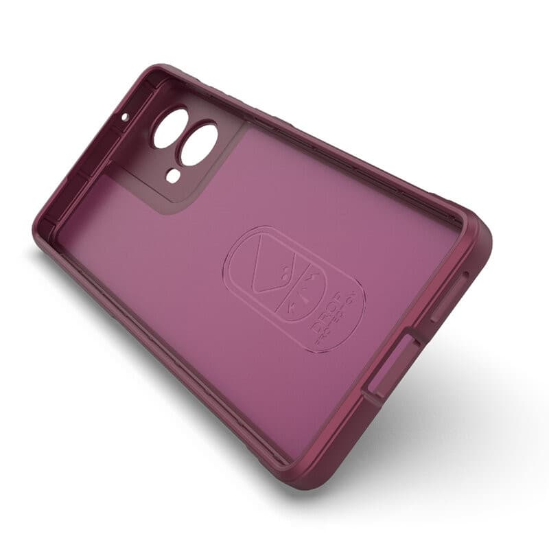 Husa Motorola Moto G85, Wave Silicone, protectie camera, catifea in interior, pure red 5