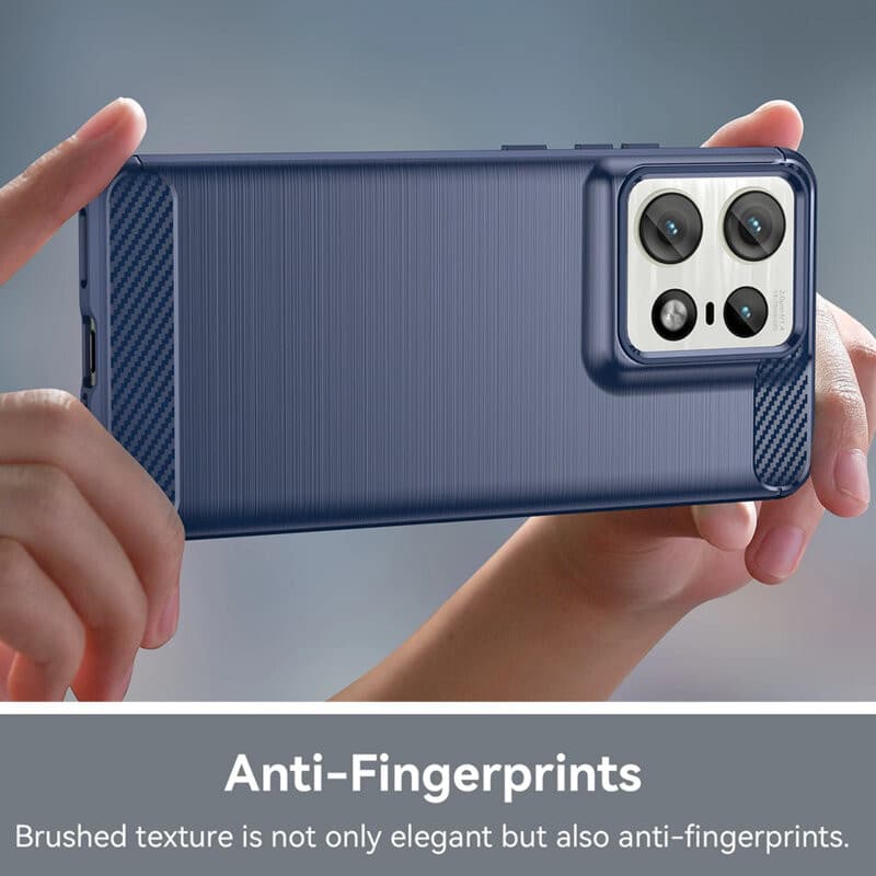 Husa protectie Motorola Edge 50 Pro, Carbon Stripe, 2 mm, albastra 2
