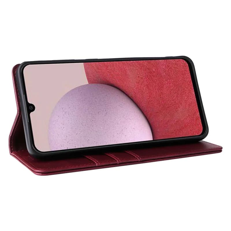 Husa Samsung Galaxy A17, Elegant Book Case, inchidere magnetica, rosu burgundy 4