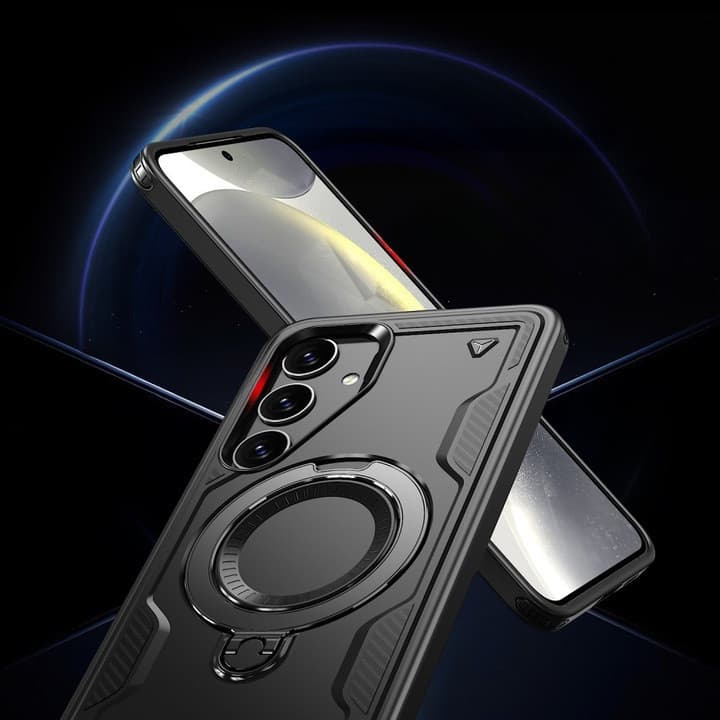 Husa Samsung Galaxy A55, Hybrid Armor MagRing, inel rotativ, mov 3