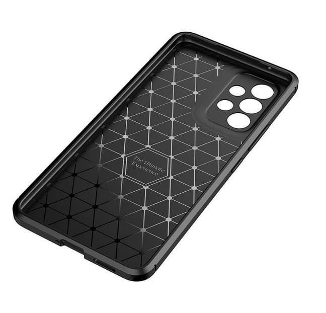 Husa Carbon Fiber pentru Samsung Galaxy A53 5G, aspect carbon, neagra 2