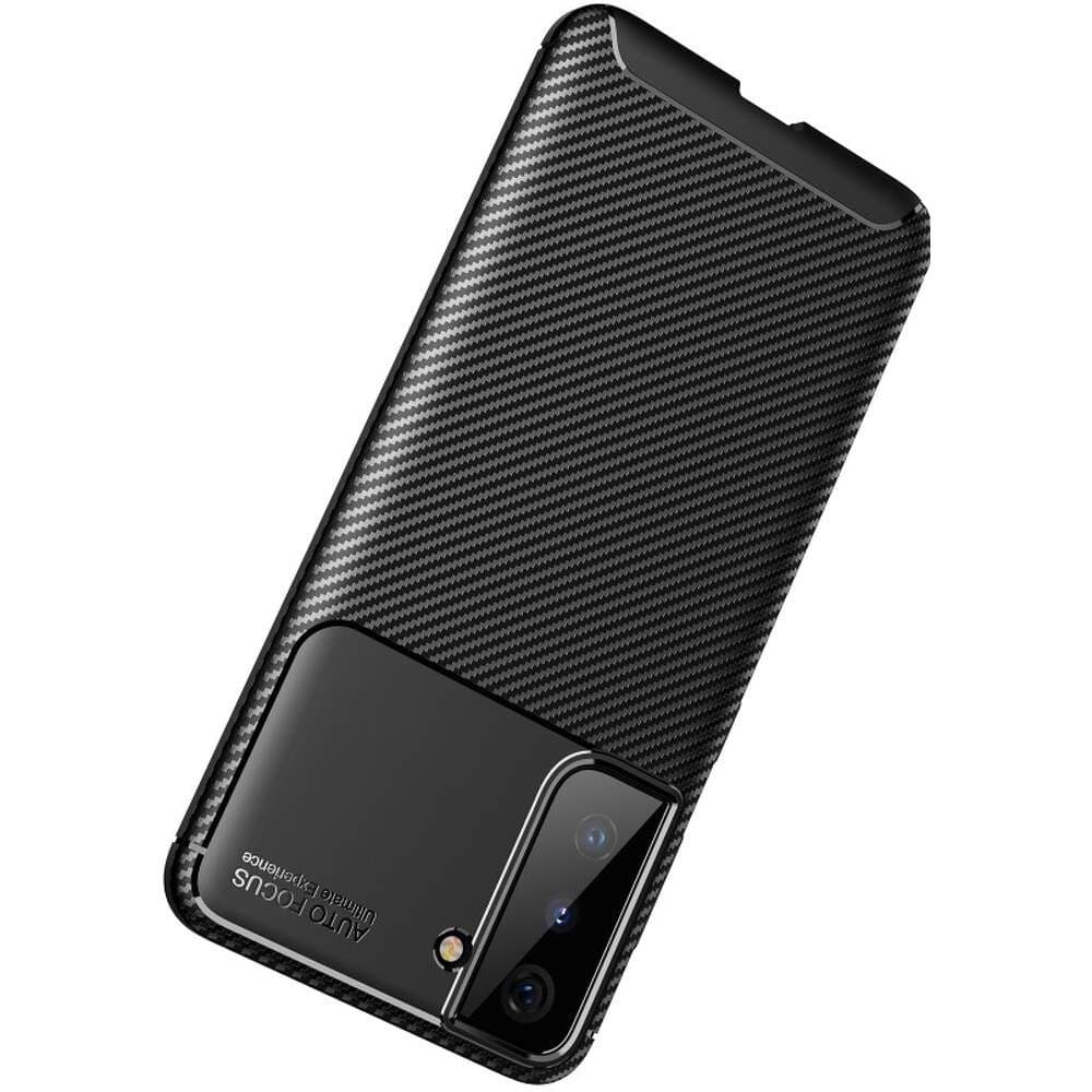Husa Carbon Fiber pentru Samsung Galaxy S25 Plus, aspect carbon, neagra 4