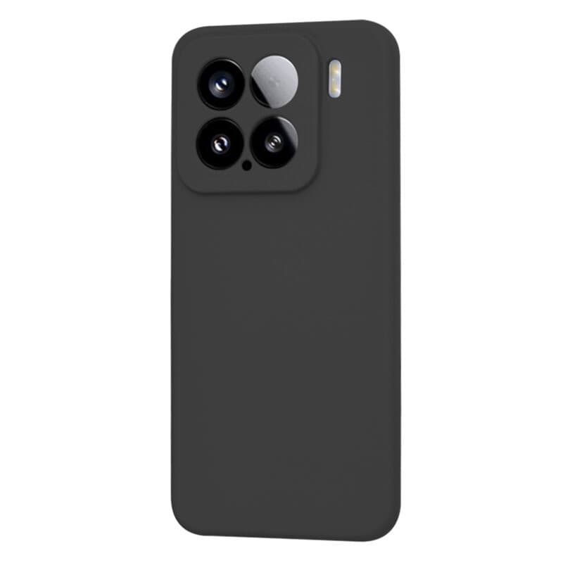 Husa protectie Xiaomi 15, Luxury Silicone, protectie camera, catifea in interior, rosie 3