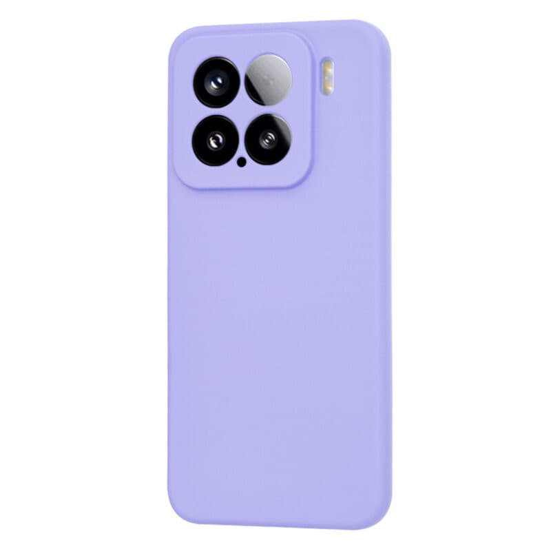 Husa protectie Xiaomi 15, Luxury Silicone, protectie camera, catifea in interior, violet 3