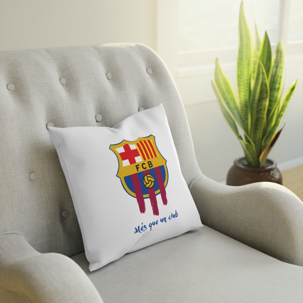 Perna decorativa personalizata, 40 x 40 cm, alba, mata, husa detasabila, model 5 3