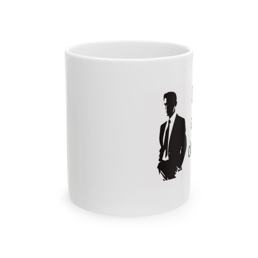 Cana ceramica personalizata, mesaj "Din cana asta bea doar Sefu", 330 ml, alba 4