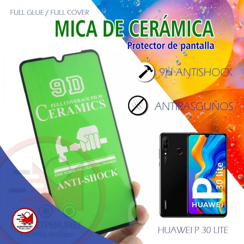 Folie de protectie Ceramic Film pentru Huawei P30 Lite / P30, margini negre 4