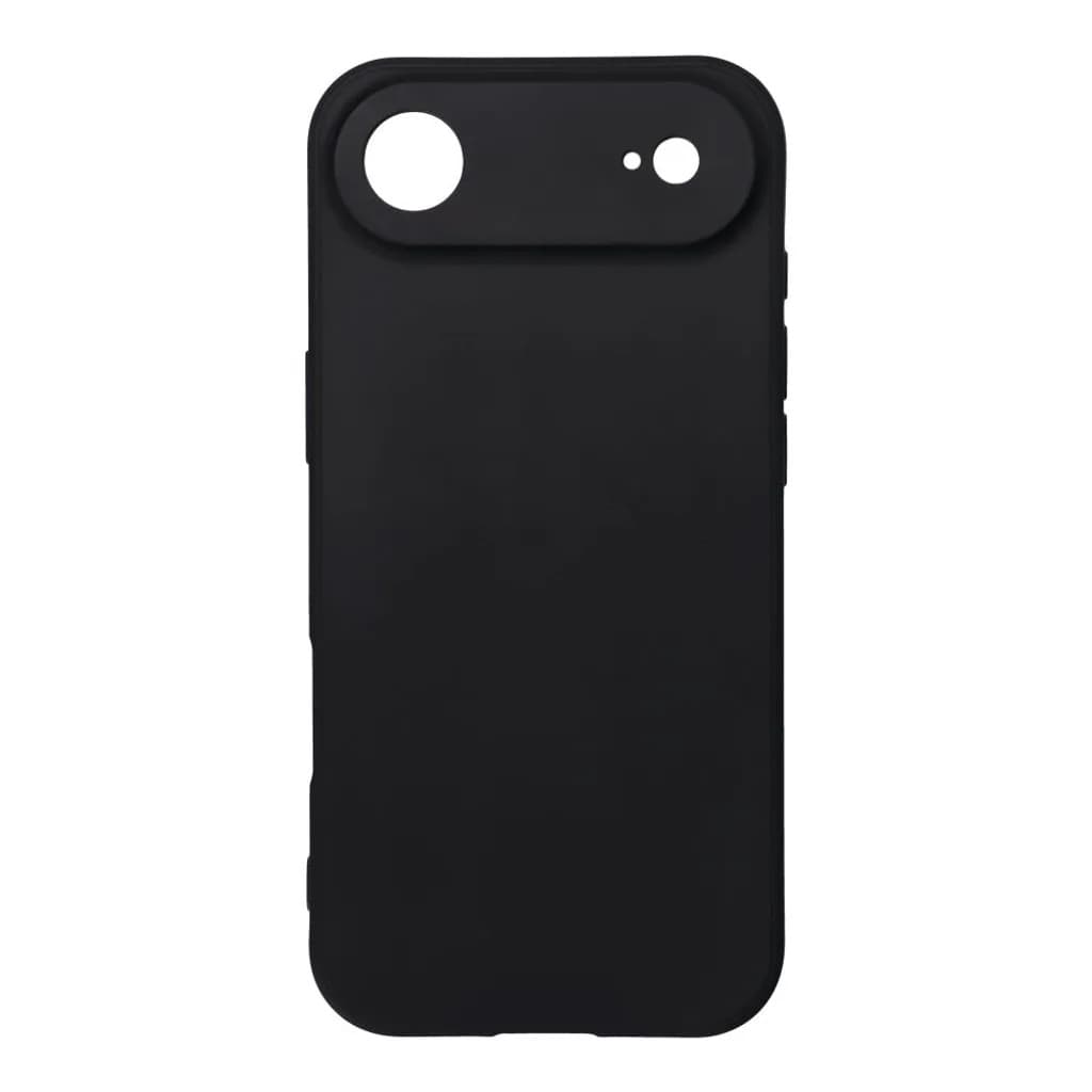Husa Apple iPhone 17 Air, Luxury Silicone, catifea in interior, protectie camere, neagra 2