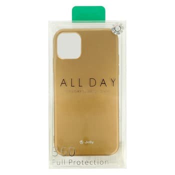 Husa de protectie Jelly All Day pentru Apple iPhone 12 Mini, silicon jelly auriu 5