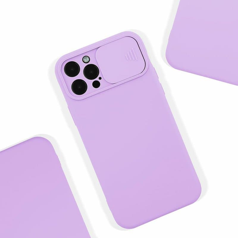Husa Samsung Galaxy A03s/A02s, Slide TPU, silicon moale, flexibil, mov lila 4