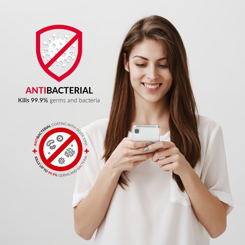 Husa protecție antibacteriana cu ioni de argint Forcell pentru Samsung Galaxy S20, TPU transparent 2