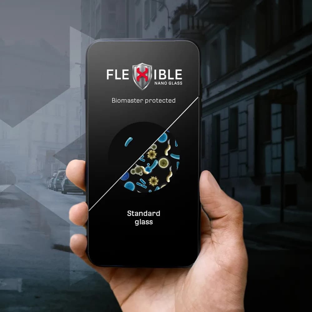 Folie Samsung Galaxy A71, Flexible Nano Glass, hibrid sticla + plastic, antibacteriana 4