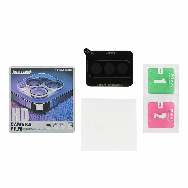 Folie protectie pentru camera spate Samsung Galaxy S23, margini negre 4