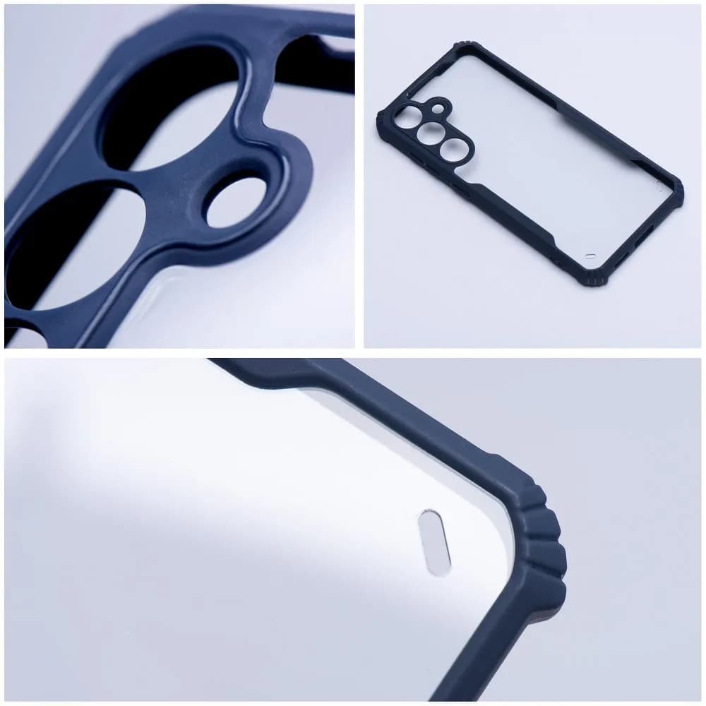 Husa Samsung Galaxy A15, Anti Drop, intarituri in colturi, protectie camera, margini albastru navy 5