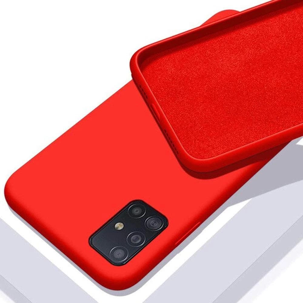 Husa Samsung Galaxy A72 4G/5G, Luxury Silicone, catifea in interior, rosie 2