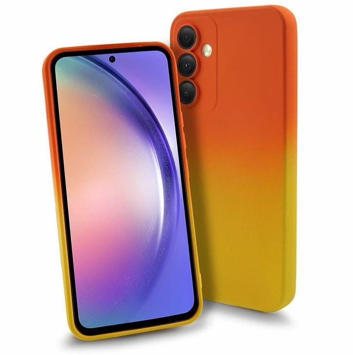 Husa Apple iPhone 7/8/SE2, Luxury Ombre Silicone, catifea in interior, portocaliu/galben 2