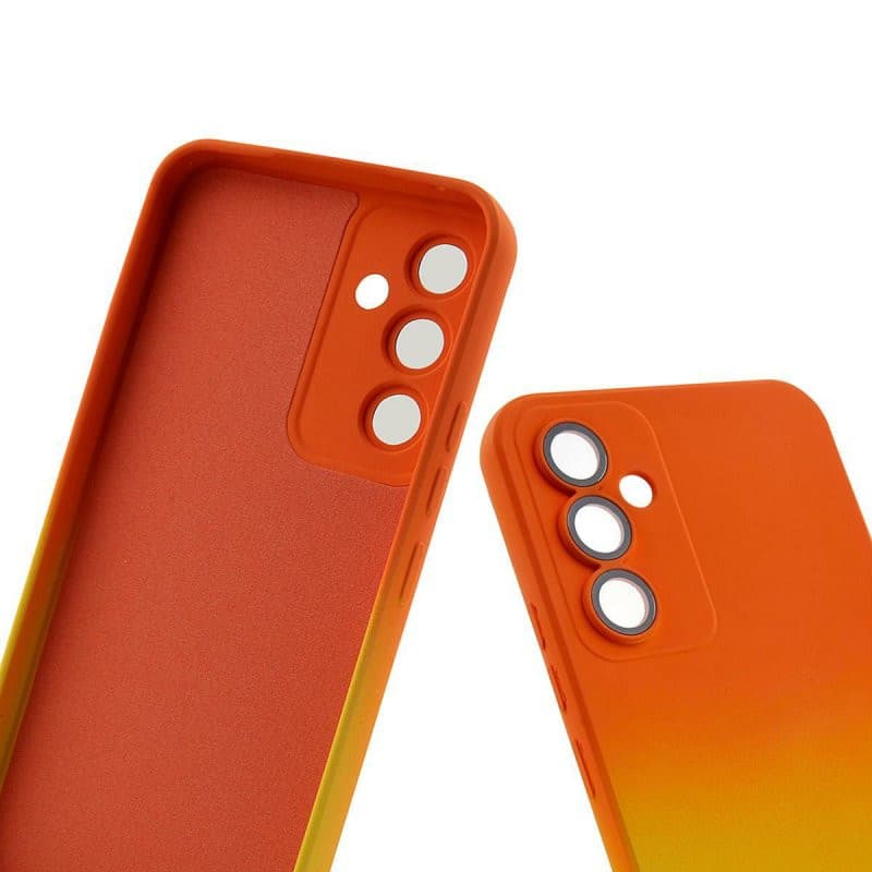 Husa Apple iPhone 7/8/SE2, Luxury Ombre Silicone, catifea in interior, portocaliu/galben 4