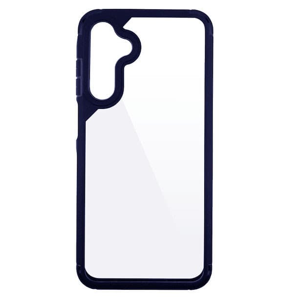 Husa protectie Samsung Galaxy A25, Color Shock TPU, margini antisoc, spate transparent, albastru inchis 2