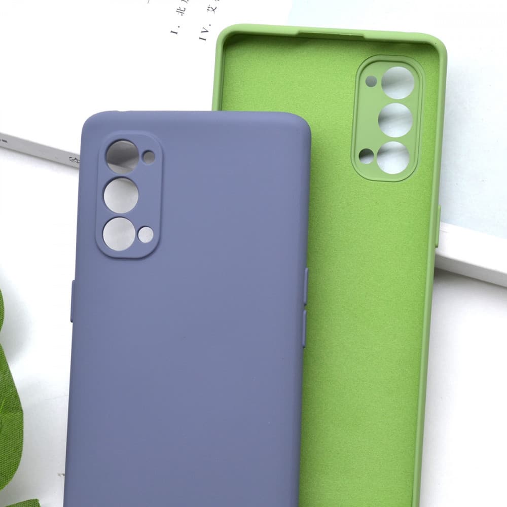 Husa Liquid Silicone Case pentru Apple iPhone 12, interior microfibra, protectie camere, albastru nisipos 2